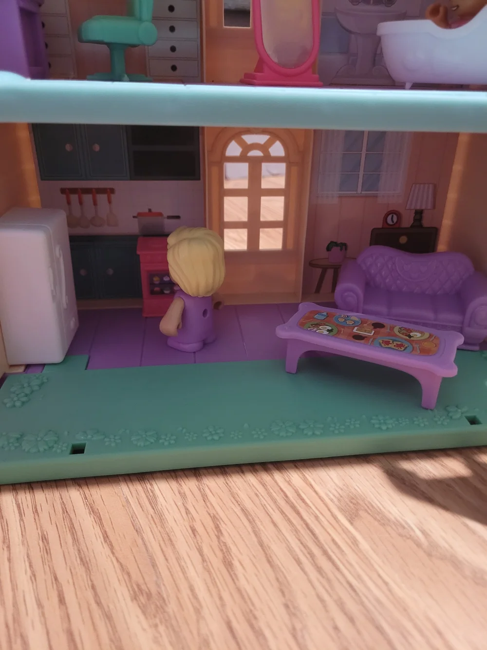 Pink & Purple Dollhouse Playset with Furniture and Figures